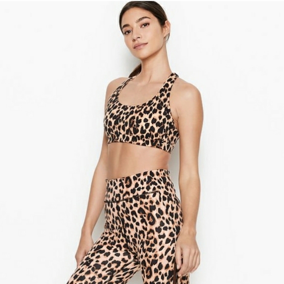 Victoria Secret Leopard Strappy Back Sport Bra Retail Price: $55 - Picture 3 of 3